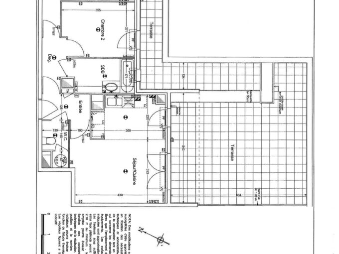 3PIECES de 60,30 / TERRASSE 43 M2 + Balcons 10m2  /CHOISY LE