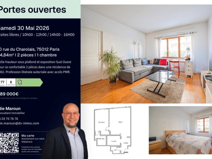 appartement dans le 75012 à Paris de 44.84m²